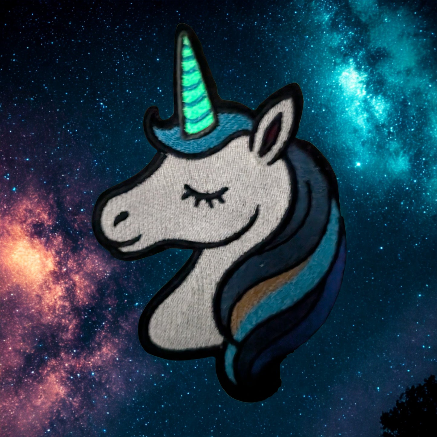 Unicorn with Glow Horn Patch